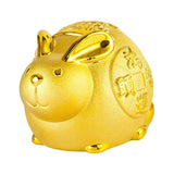 Maxbell Lucky Rabbit Money Bank Change Container for Festival Cabinet Tabletop 20cmx15cmx13cm