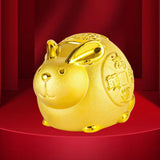 Maxbell Lucky Rabbit Money Bank Change Container for Festival Cabinet Tabletop 20cmx15cmx13cm