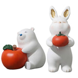 Maxbell Chinese New Year Animal Sculpture Ornament Cute decor Cabinet Bear