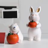 Maxbell Chinese New Year Animal Sculpture Ornament Cute decor Cabinet Bear