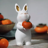 Maxbell Chinese New Year Animal Sculpture Ornament Cute decor Cabinet Rabbit