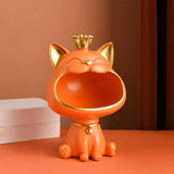 Maxbell Nordic Cat Figurine Candy Crafts Organizer Storage Box for Desktop Ornament