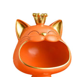Maxbell Nordic Cat Figurine Candy Crafts Organizer Storage Box for Desktop Ornament