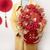 Maxbell Chinese New Year Vase Table Centerpiece Ornaments for Spring Festival Indoor Auspicious