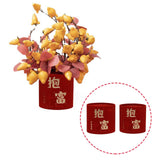 Maxbell Chinese New Year Vase Table Centerpiece Ornaments for Spring Festival Indoor Rich