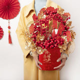 Maxbell Chinese New Year Vase Table Centerpiece Ornaments for Spring Festival Indoor Happy New Year