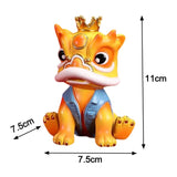 Maxbell Desktop Chinese Style Lion Statue Lightweight Stable Base Fine Craftsmanship Yellow