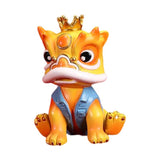 Maxbell Desktop Chinese Style Lion Statue Lightweight Stable Base Fine Craftsmanship Yellow