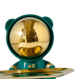 Maxbell Bear Storage Tray Statue Animal Sculpture for Entrance Bar Decor Green