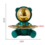 Maxbell Bear Storage Tray Statue Animal Sculpture for Entrance Bar Decor Green