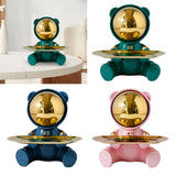 Maxbell Bear Storage Tray Statue Animal Sculpture for Entrance Bar Decor Green
