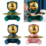 Maxbell Bear Storage Tray Statue Animal Sculpture for Entrance Bar Decor Green