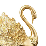 Maxbell 2x Resin Statues Sculptures Table Centerpiece Swan Figurines for Bedroom