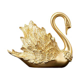 Maxbell 2x Resin Statues Sculptures Table Centerpiece Swan Figurines for Bedroom