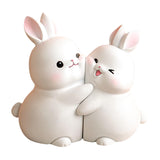 Maxbell Rabbit Bookends Book Stand Holder Resin Figurines for Home Cabinet Decor