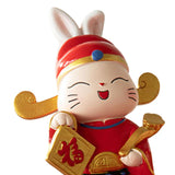 Maxbell Rabbit Statue Resin Craft Table for Anniversary Home Decorations StyleC