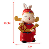 Maxbell Rabbit Statue Resin Craft Table for Anniversary Home Decorations StyleC