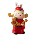 Maxbell Rabbit Statue Resin Craft Table for Anniversary Home Decorations StyleC