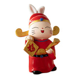 Maxbell Rabbit Statue Resin Craft Table for Anniversary Home Decorations StyleC