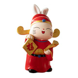 Maxbell Rabbit Statue Resin Craft Table for Anniversary Home Decorations StyleC