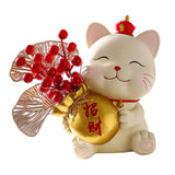 Maxbell Resin Lucky Cat Figurine Collectable for Present Dining Room Home Art Decor