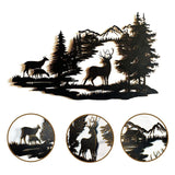 Maxbell Deer Wall Decor Ornament Metal Wall Art for Housewarming Present