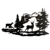 Maxbell Deer Wall Decor Ornament Metal Wall Art for Housewarming Present