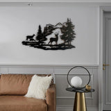 Maxbell Deer Wall Decor Ornament Metal Wall Art for Housewarming Present