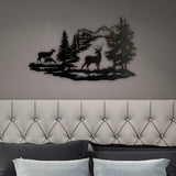 Maxbell Deer Wall Decor Ornament Metal Wall Art for Housewarming Present