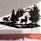 Maxbell Deer Wall Decor Ornament Metal Wall Art for Housewarming Present