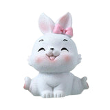 Maxbell Miniature Rabbit Statue Bunny Figurine Sculpture for Table Easter Decoration Style A