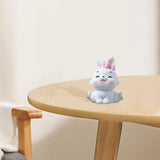 Maxbell Miniature Rabbit Statue Bunny Figurine Sculpture for Table Easter Decoration Style A