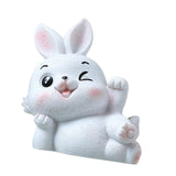 Maxbell Miniature Rabbit Statue Bunny Figurine Sculpture for Table Easter Decoration Style B