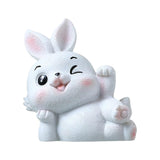 Maxbell Miniature Rabbit Statue Bunny Figurine Sculpture for Table Easter Decoration Style B