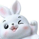 Maxbell Miniature Rabbit Statue Bunny Figurine Sculpture for Table Easter Decoration Style B
