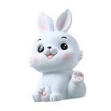 Maxbell Miniature Rabbit Statue Bunny Figurine Sculpture for Table Easter Decoration Style C