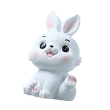 Maxbell Miniature Rabbit Statue Bunny Figurine Sculpture for Table Easter Decoration Style C