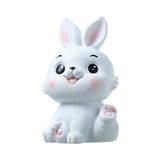 Maxbell Miniature Rabbit Statue Bunny Figurine Sculpture for Table Easter Decoration Style C