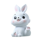 Maxbell Miniature Rabbit Statue Bunny Figurine Sculpture for Table Easter Decoration Style C
