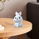 Maxbell Miniature Rabbit Statue Bunny Figurine Sculpture for Table Easter Decoration Style C