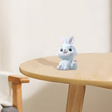 Maxbell Miniature Rabbit Statue Bunny Figurine Sculpture for Table Easter Decoration Style C