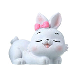 Maxbell Miniature Rabbit Statue Bunny Figurine Sculpture for Table Easter Decoration Style D