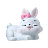 Maxbell Miniature Rabbit Statue Bunny Figurine Sculpture for Table Easter Decoration Style D
