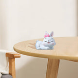 Maxbell Miniature Rabbit Statue Bunny Figurine Sculpture for Table Easter Decoration Style D