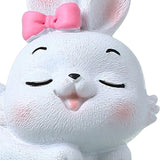 Maxbell Miniature Rabbit Statue Bunny Figurine Sculpture for Table Easter Decoration Style D