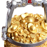 Maxbell Ingots Bucket Sculpture Decoration Cornucopia Statue for Tabletop Office