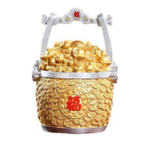 Maxbell Ingots Bucket Sculpture Decoration Cornucopia Statue for Tabletop Office