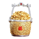 Maxbell Ingots Bucket Sculpture Decoration Cornucopia Statue for Tabletop Office