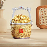 Maxbell Ingots Bucket Sculpture Decoration Cornucopia Statue for Tabletop Office