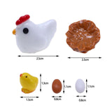Maxbell Miniature Chickens Ornaments Figurines for Bonsai Micro Landscape Home Decor